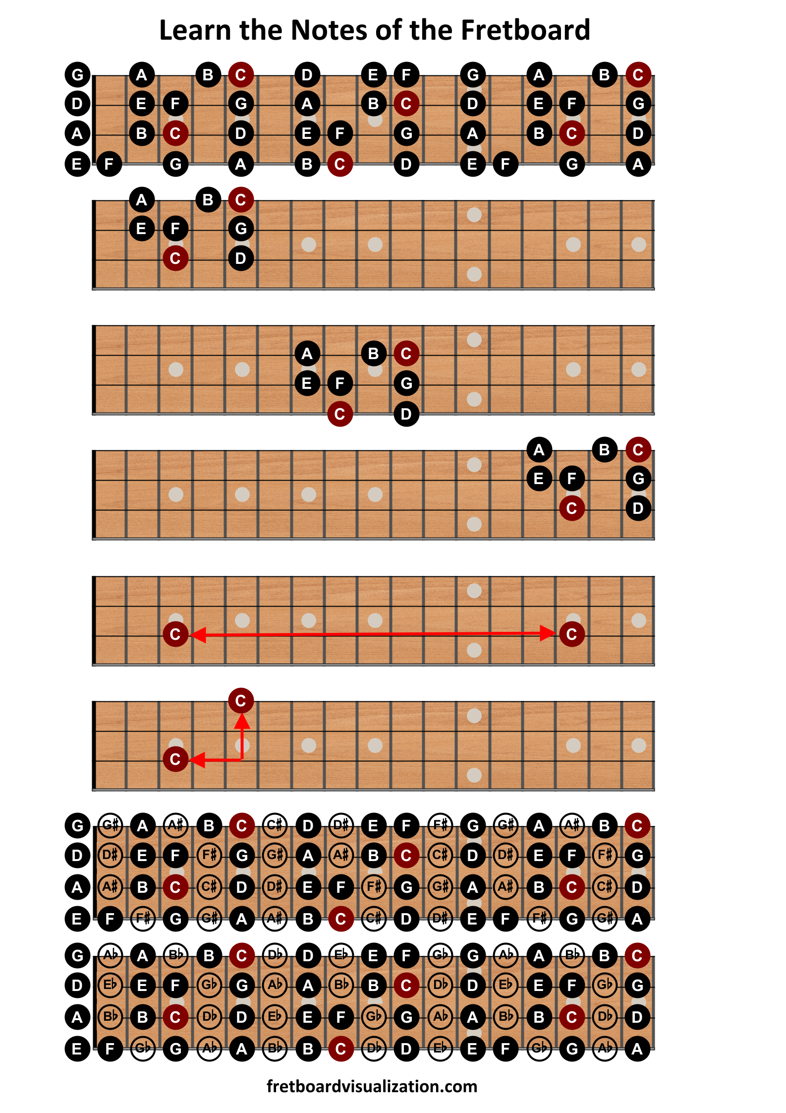 Learning the Notes of the Fretboard – PostBass LLC