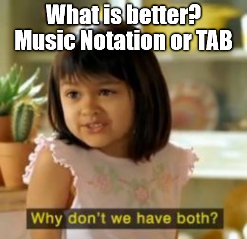 Music Notation -vs- TAB